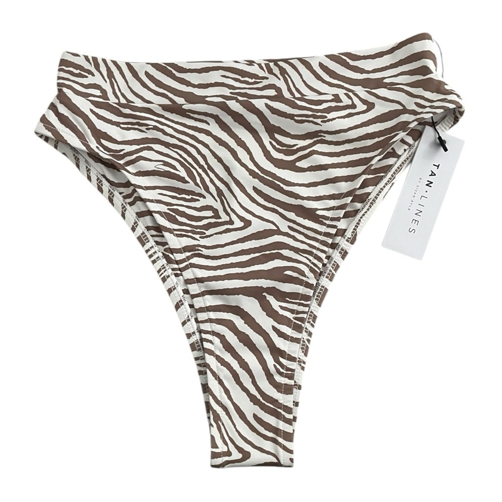 Tan + Lines Sivan Ayla Zebra Como Bottoms Bikini Swim Women’s Size Small NWT